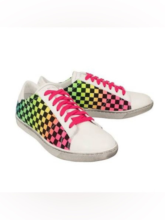 Other - Amiri Viper Rainbow Checkered Leather Sneakers